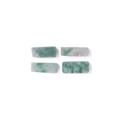 Jade 4x11mm Rectangular Tube 16" Semi-Precious