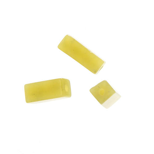 Butter Jade 4x11mm Rectangular Tube 16" Semi-Precious