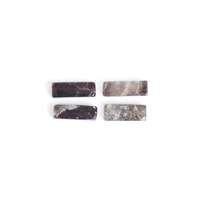 Smoky Quartz 4x11mm Rectangular Tube 16" Semi-Precious