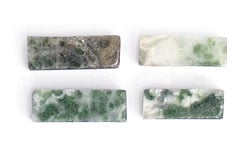Green Spot 4x11mm Rectangular Tube 16" Semi-Precious