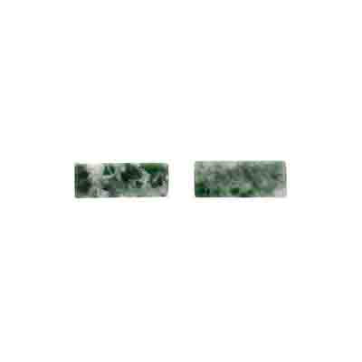 Green Spot 4x11mm Rectangular Tube 16" Semi-Precious