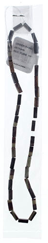 Green Band 4x11mm Rectangular Tube 16" Semi-Precious