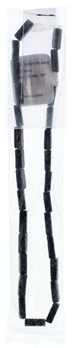 5x13mm Rectangular Tube 16" Semi-Precious Dark Grey Flake