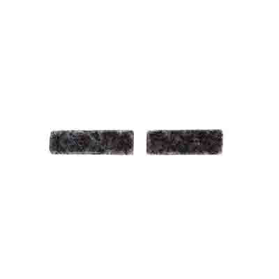 5x13mm Rectangular Tube 16" Semi-Precious Dark Grey Flake