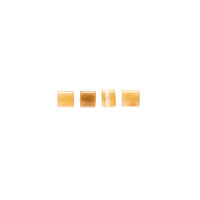4x4mm Round Tube 16" Semi-Precious Jade Yellow