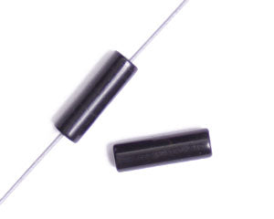 Black Onyx 4x13mm Round Tube 16" Strand Semi-Precious 