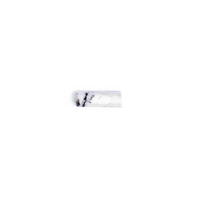 White/Black Howlite 4x13mm Round Tube 16" Strand Semi-Precious
