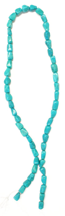 Turquonite Stabilized 6x8mm Dog-Bone 16in Semi-Precious