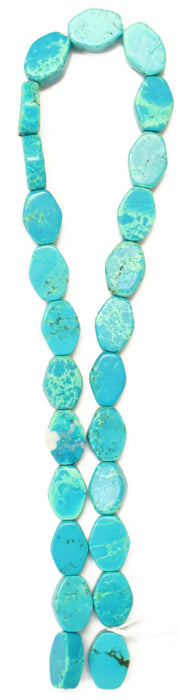 Turquonite Stabilized 12x16mm 6-Edge Shape 16in Semi-Precious