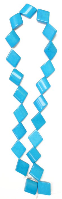 Turquonite Stabilized 14x18mm Diamond Shape 16in Semi-Precious