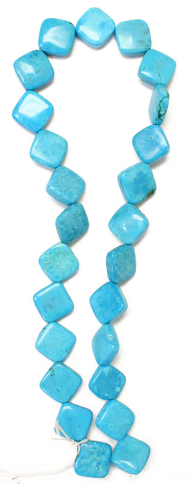 Turquonite Stabilized 14mm Square 16in Semi-Precious