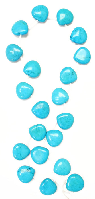 Turquonite Stabilized 19x19mm Drop 16in Semi-Precious