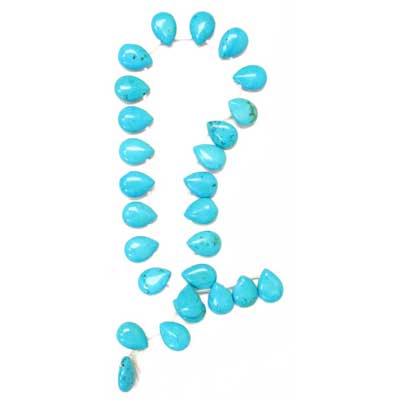 Turquonite Stabilized 13x18mm Briollette 16in Semi-Precious