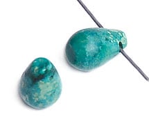 Turquonite Stabilized 7x10mm Round Drop 16in Semi-Precious