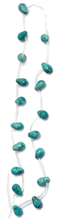 Turquonite Stabilized 7x10mm Round Drop 16in Semi-Precious