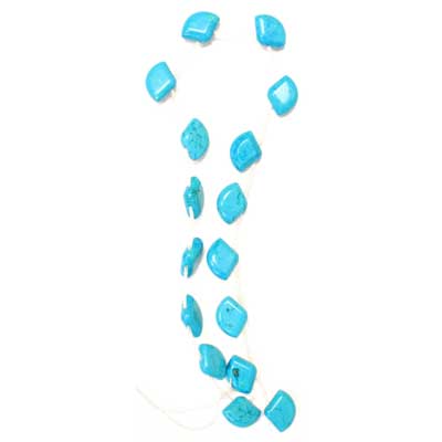 Turquonite Stabilized 15x18mm Shell Shape 16in Semi-Precious