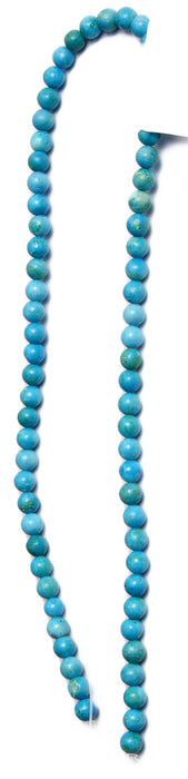 Turquonite Stabilized Round Bead 16in Semi-Precious