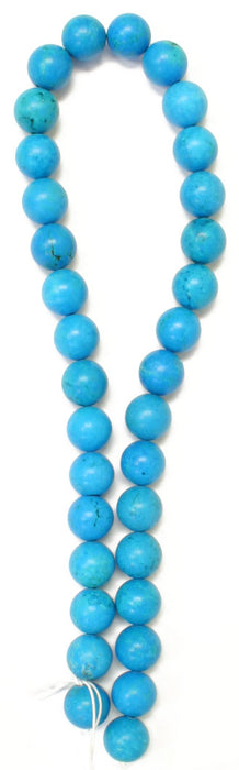 Turquonite Stabilized Round Bead 16in Semi-Precious
