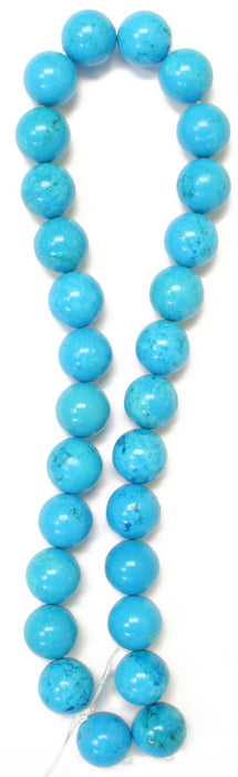 Turquonite Stabilized Round Bead 16in Semi-Precious