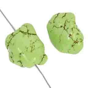Turquonite Stabilized 15-35mm Lime Nugget 16in Various Sizes