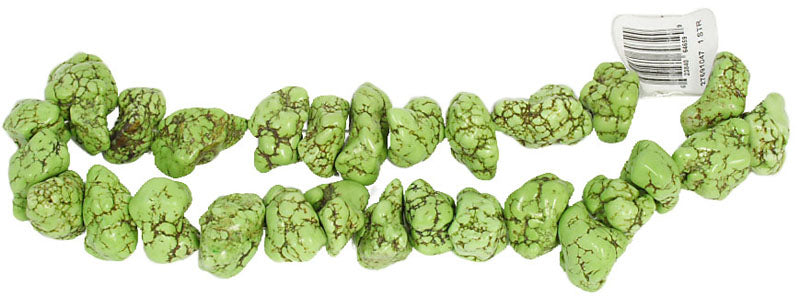 Turquonite Stabilized 15-35mm Lime Nugget 16in Various Sizes