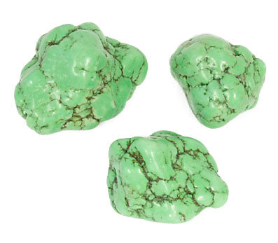 Turquonite Stabilized 18-35mm Green Nugget 16in Various Sizes