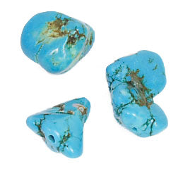 Turquonite Stabilized 15-35mm Blue Nugget 16in Various Sizes