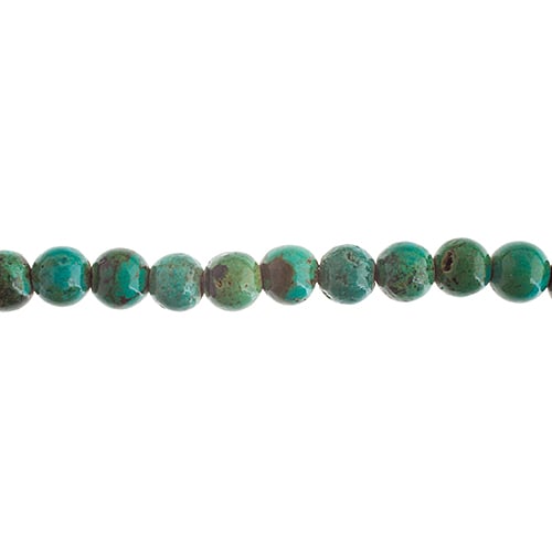 Turquoise Reconstituted 5mm Round Beads 16in Semi-Precious