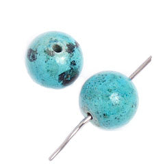 Turquoise Approx. 10mm Round Stabilized 16in Strand Blue