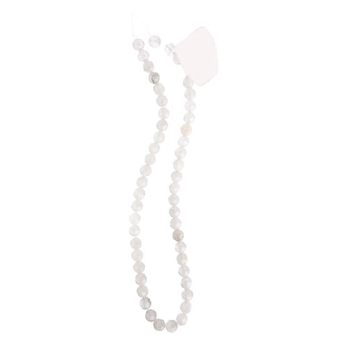 Facetted Round 16in Semi-Precious Bead Rock Crystal