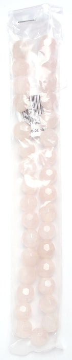 Facetted Round 16in Semi-Precious Bead Rose Quartz