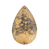 Semi-Precious Drop 18x30mm Pendant 5pc/Pk Leopard Jasper