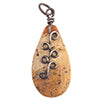 Semi-Precious Drop Pendant With Silver Wrap Amber