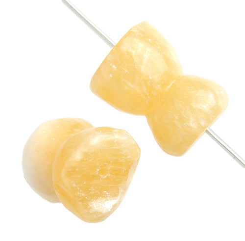 2-Cone Shape 14x22mm 2x8in Strung Yellow Jade (Approx 20pcs)
