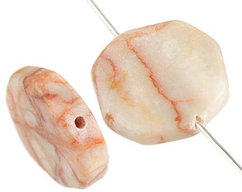 Octagon Flat 20mm 2x8" Strand Red Zebra (Approx 20pcs)