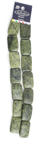 Rectangular 21x31mm Strung Dyed Yellow Howlite 