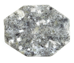 Rectangular Octagon 27-31 x 35-45mm Strung Granite Dyed Grey
