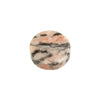 Semi-Precious Round Flat Beads 2x8" Strand  (Approx 20-28pcs) Pink Zebra