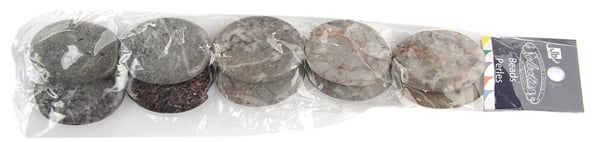 Semi-Precious Oval Shape Beads 2x8" Strand Pink Zebra