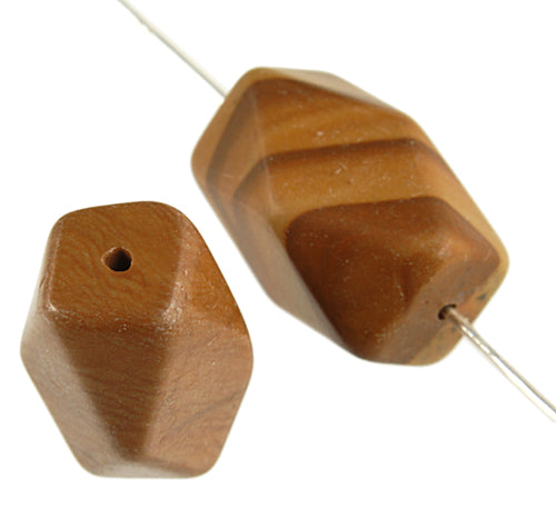 Nugget Facetted 13x21mm 2x8" Strand Picture Jasper