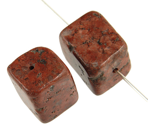 Nugget 12x16mm 2x8" Strand Red Stone