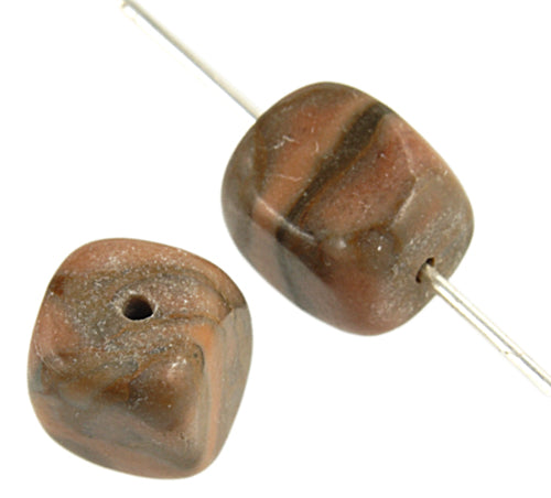 Nugget 12x16mm 2x8" Strand Brown Zebra