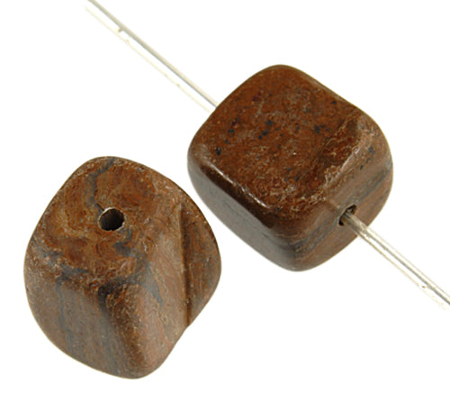 Nugget 12x16mm 2x8" Strand Tiger Eye Brown