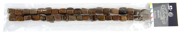 Nugget 12x16mm 2x8" Strand Tiger Eye Brown