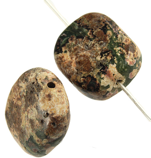 Nugget 12x16mm 2x8" Strand China Brown Leopard