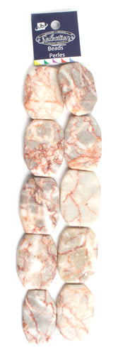 Nugget 12x16mm 2x8" Strand Red Zebra