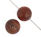 Semi-Precious Round  Beads 8in Strung Gold Sand