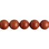 Semi-Precious Round  Beads 8in Strung Gold Sand