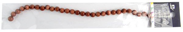 Semi-Precious Round  Beads 8in Strung Gold Sand