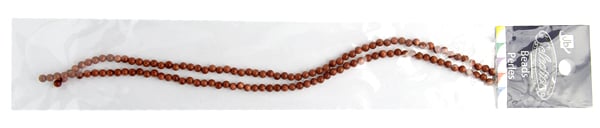 Semi-Precious Round Beads 2x8in Strand Gold Sand